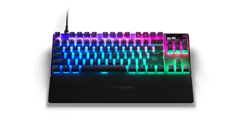 SteelSeries - מקלדת גיימינג מכאנית מקצועית מוקטנת 2023 Apex Pro TKL - כולל משלוח