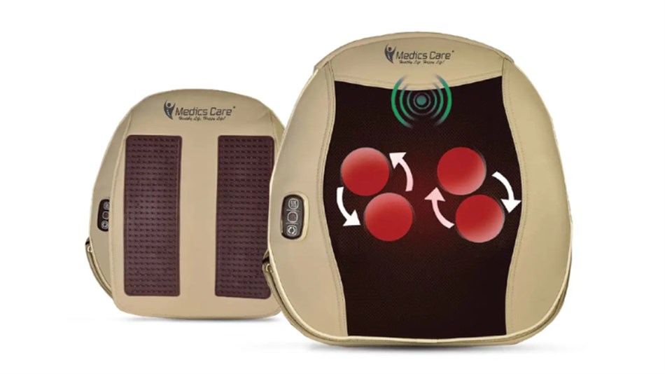 Medics-Care - מכשיר עיסוי שיאצו לגב לבית ולרכב דגם MC-4420 - כולל משלוח
