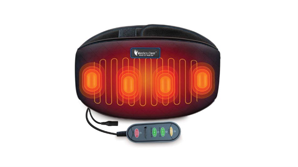 Medics-Care - חגורת עיסוי למותניים משולבת חימום דגם MC-8606 - כולל משלוח