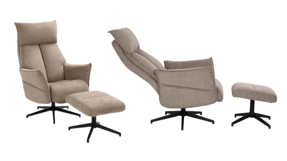 ד''ר גב - כורסת טלוויזיה מבד BORDEAUX בז' - כולל משלוח