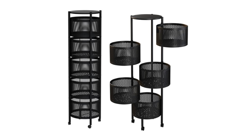 Garden Top - עגלת שירות נפתחת עגולה 5 תאים דגם 1172n55 - כולל משלוח