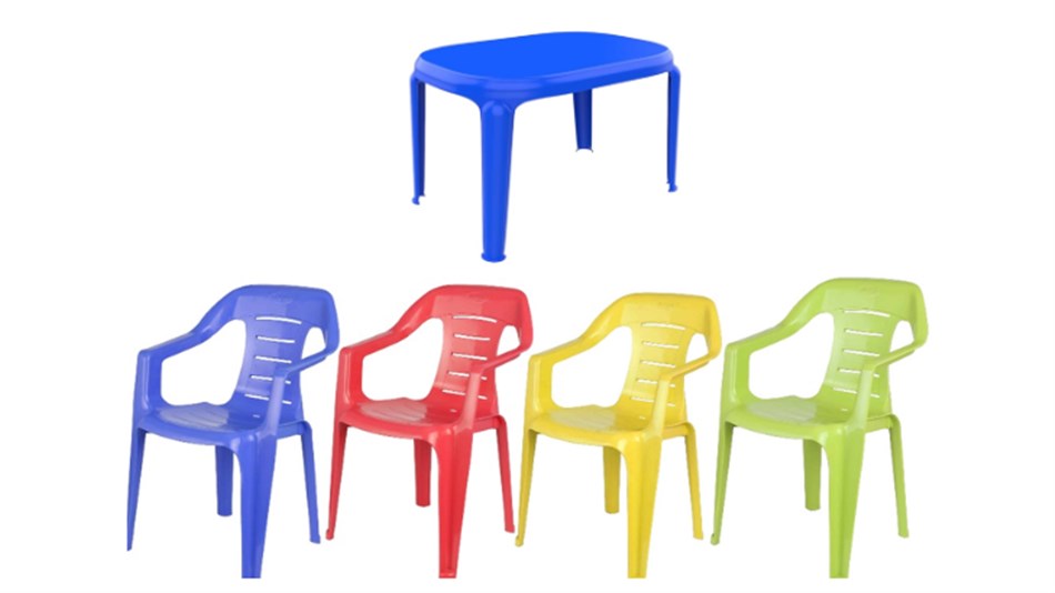 סט שולחן ילדים כחול רויאל + 4 כסאות איכותיים בצבעים - כולל משלוח