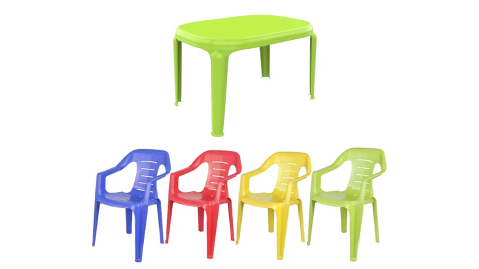 סט שולחן ילדים ירוק תפוח + 4 כסאות איכותיים בצבעים דגם 99993036 - כולל משלוח