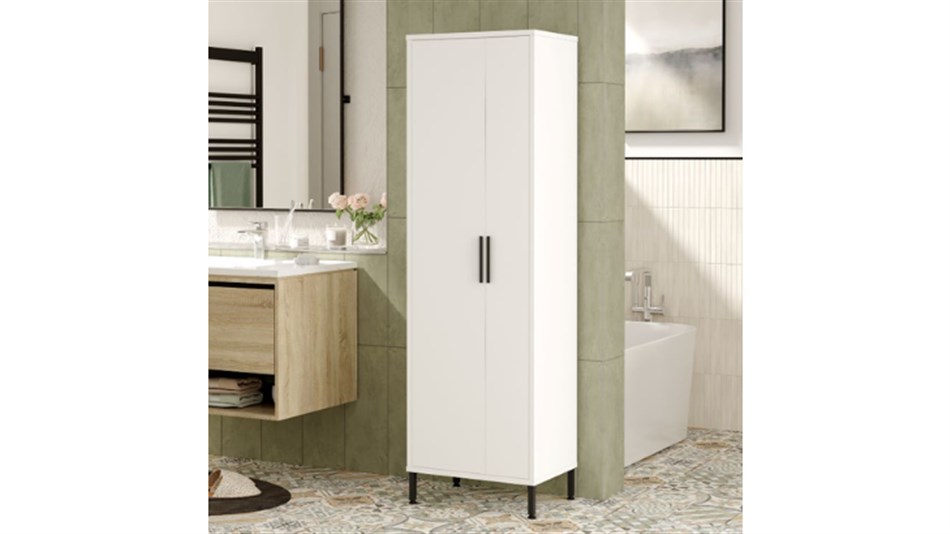 Twins Design - ארון שירות דגם שירז צבע לבן - כולל משלוח